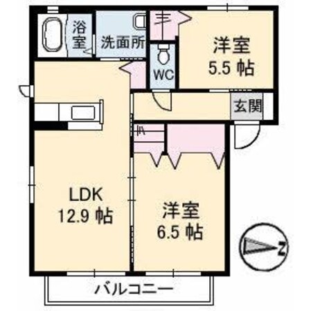 メゾン・ド・ロズⅡの物件間取画像